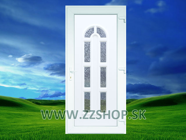 Domové dvere vchodové biele plastové dvere so sklom a zárubňou Mercur DP od slovenského dodávateľa dverí s dlhoročnou skúsenosťou. Bezporuchové vchodové dvere kvalitné. Dhoročná životnosť, nenáročná údržba, skvelé ceny, záruka: zzshop.sk