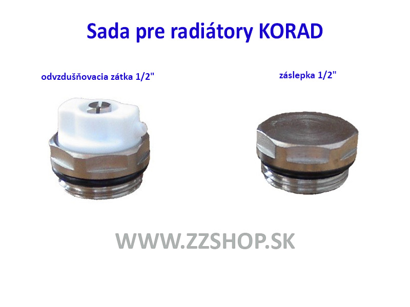 Sada pre panelový oceľový radiátor KORAD 22K Kompakt 600. Balíček príslušenstva pre inštaláciu radiátorov KORAD 22K za výhodnú cenu obsahuje: 1 x odvzdušňovacia zátka (odvzdušňovací ventil) 1/2'' a 1 x záslepka 1/2''.