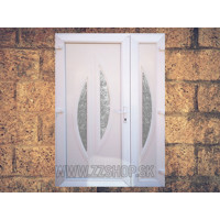 Vchodové dvojkrídlové dvere biele King D 140x200 cm ľavé