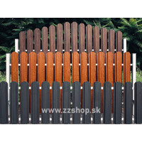 Plechové plotové dielce (textura dreva)